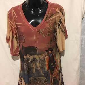 Cover Charge Women's Size Small Cowgirl Sequins